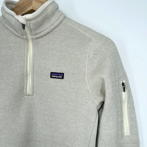 Patagonia Better Sweater 1/4-Zip Fleece Pullover Jacket in Cream - Picture 4 of 9
